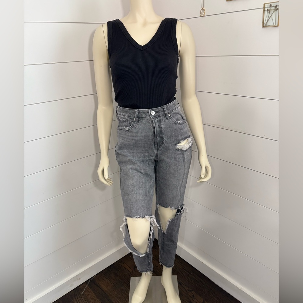 American Eagle Outfitters Gray Relaxed Denim Jeans